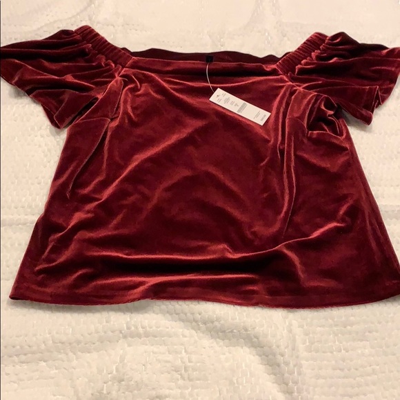 NWT velvet off-the-shoulder holiday top - Picture 2 of 5